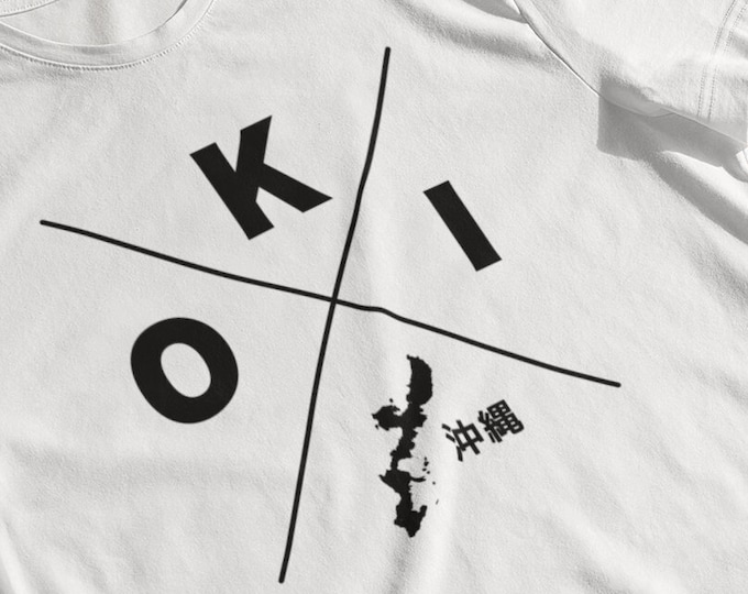 OKI Okinawa Hipster Tee | Minimalist Japanese Design | Unisex Shirt for Men and Women