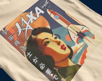 Japan Space Exploration Agency JAXA Vintage Shirt, Japanese NASA Graphic Tee for Men and Women