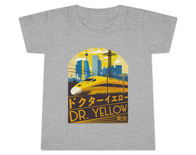 Toddler Dr. Yellow Train T-Shirt | Cute Kids Graphic Tee | Train Lover Gift | Nursery Decor | Japan
