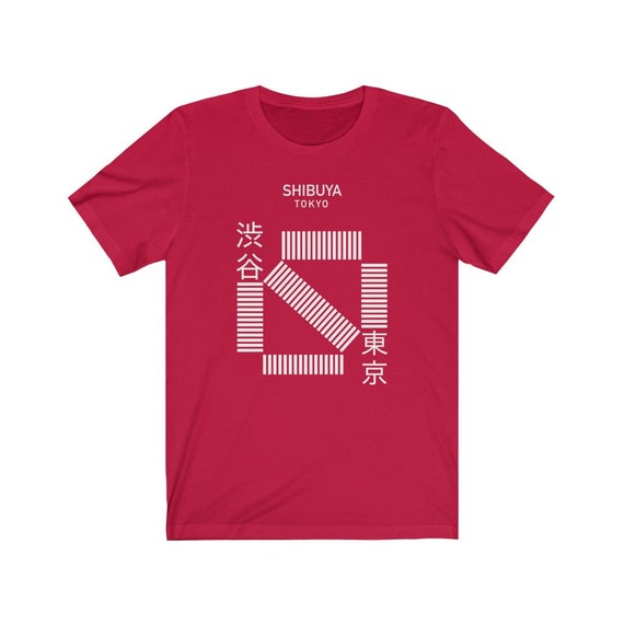 Japanese Shibuya Crossing Minimalist Tee, Shibuya Tokyo T-shirt
