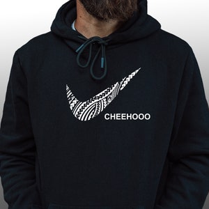 Tribal hoodie, Polynesian tribal, Black hoodie, Light gray hoodie