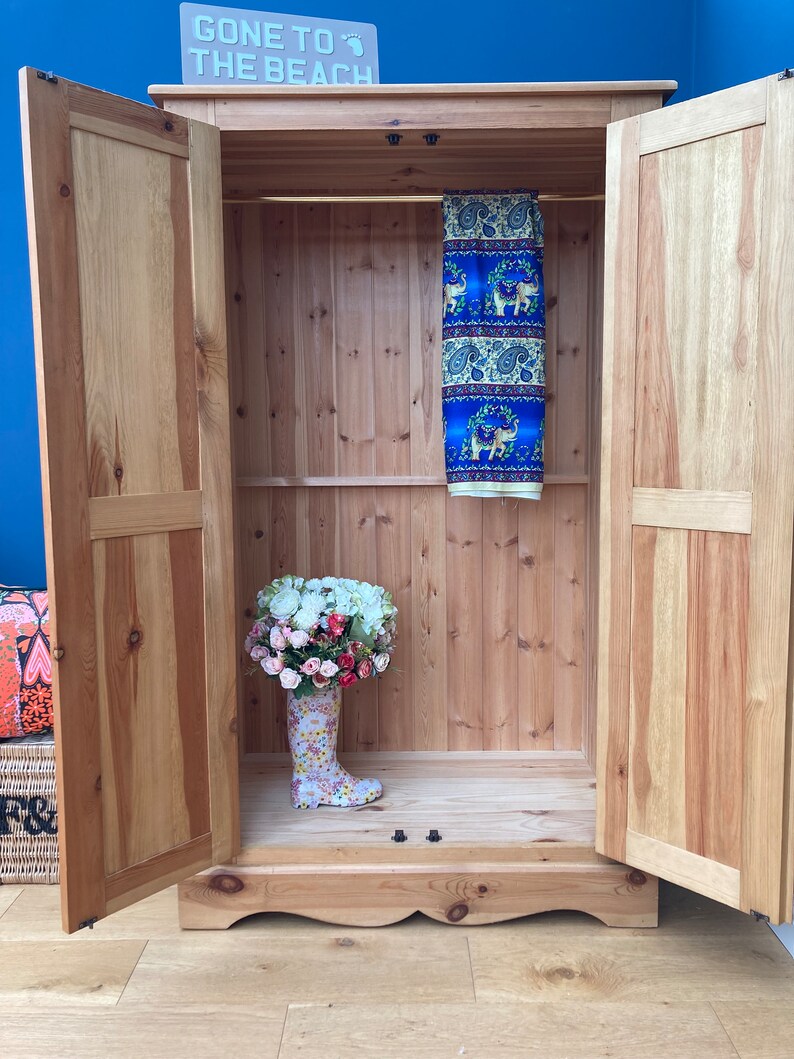 Free Delivery Solid Pine Wardrobe 2 Available Etsy UK