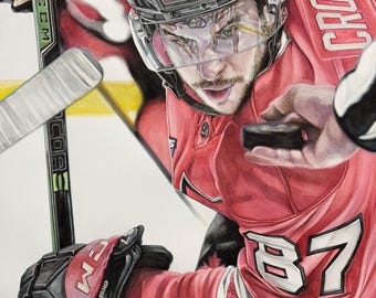 team Canada/ Sydney Crosby/ watercolour/ hockey/ Prints/ sports/ Hockey art / NHL / Watercolour art/ sports art/  Painting/