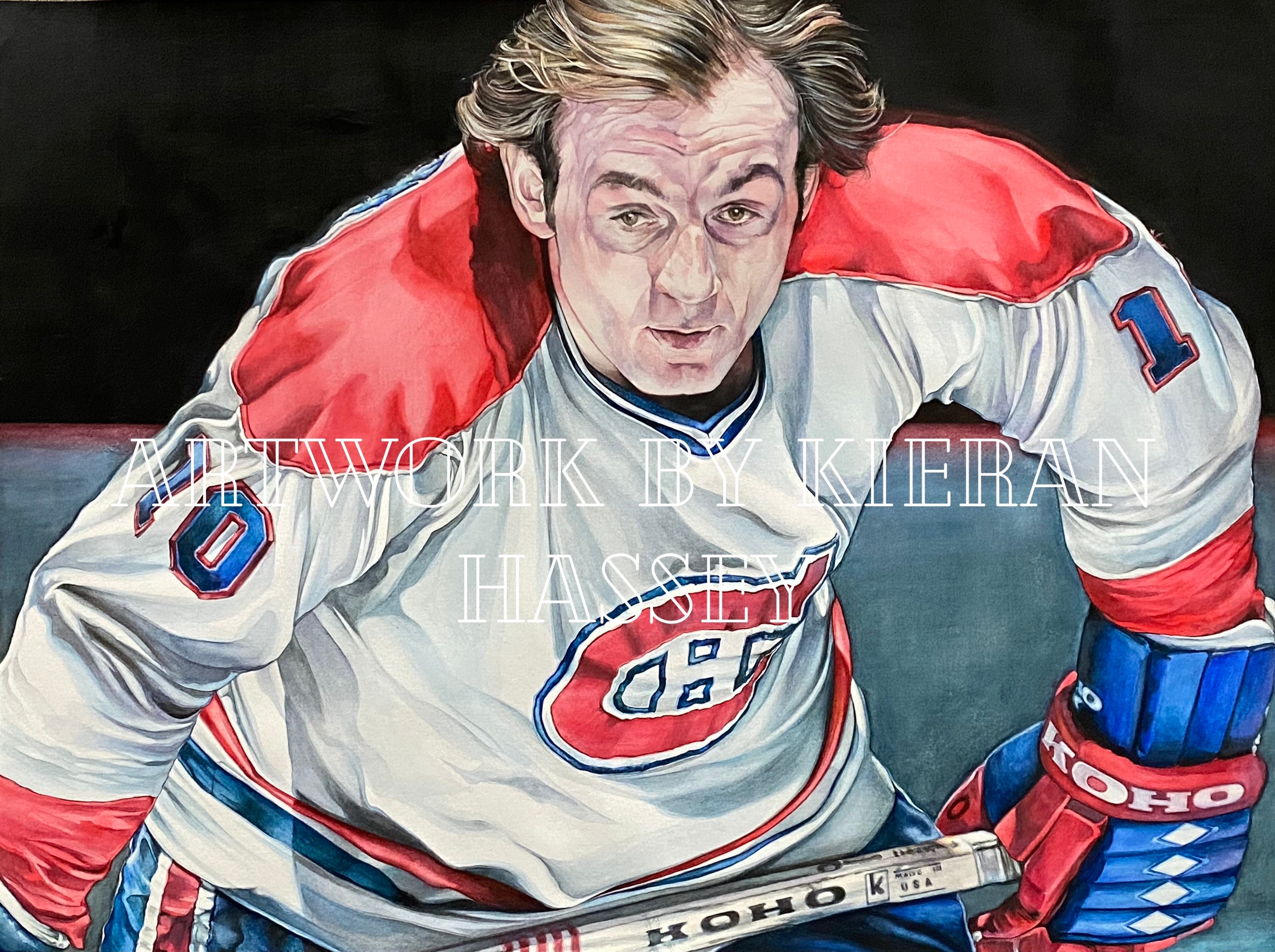 Ken Dryden Mask // Montreal Canadiens // Hockey // Goalie // NHL //  Watercolour Painting