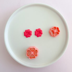Poppy clay cutter ~ floral clay cutter ~ Polymer clay cutter