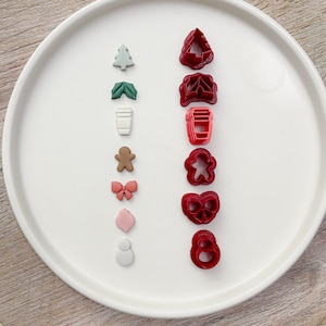Christmas Clay Cutters Stud Pack ~ Cortadores de arcilla de vacaciones / invierno ~ Cortador de arcilla de polímero