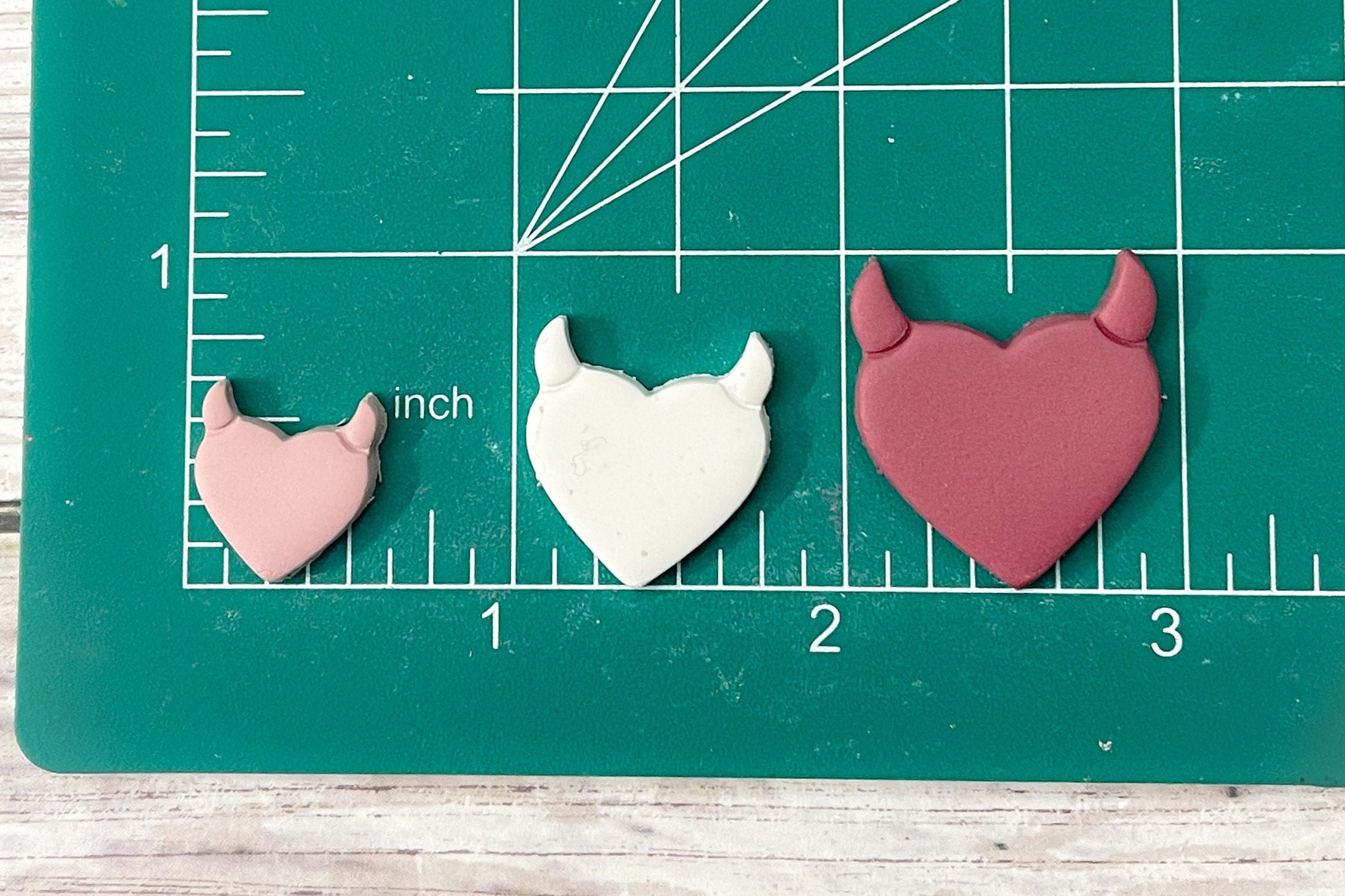 Devil Heart Shape Valentines Day Clay Cutters – RoseauxClayCo
