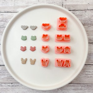 Animal Stud Pack ~ Kids Stud earring ~ Small clay cutters ~ Polymer Clay Cutter