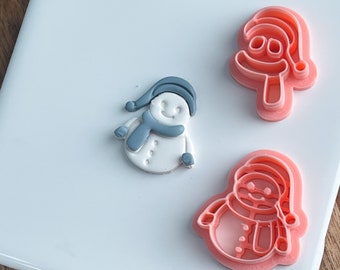 Snowman Set Clay Cutter ~ Christmas Winter Polymer Clay Cutter ~ Clay Cutting Tools