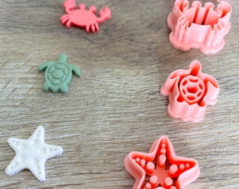 Sea Life Polymer Clay Cutter ~ Summer Clay cutter ~ Beach clay Cutter ~ Sea Turtle ~ Starfish ~ Crab ~ Dolphin