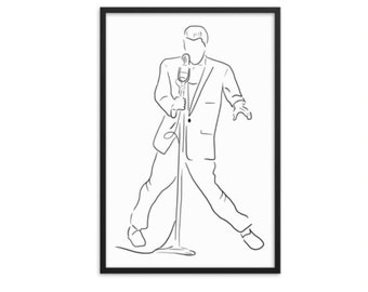 Elvis Presley Line Drawing, ***Digital Download Only***.  The Early Days - 1 of 6 Designs.  PNG File with and without background.