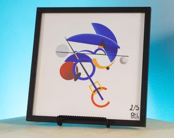 Sonic the Hedgehog Abstract Print (Framed)