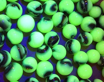 Jabo Aventurine Uranium Glass Marbles