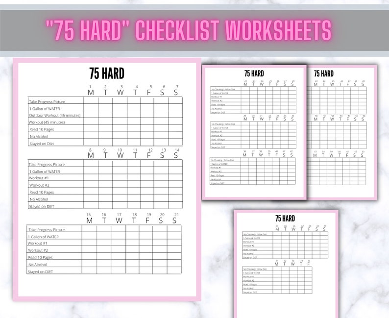 75 Hard Checklist 75 Hard Worksheet 75 Hard Instant Download 75 Hard 75 Hard Checklist 75 Hard Worksheet 75 Hard Instant Download 75 Hard
