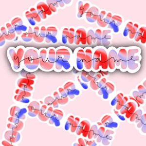 Custom Name Sticker, Waterproof Vinyl Decal