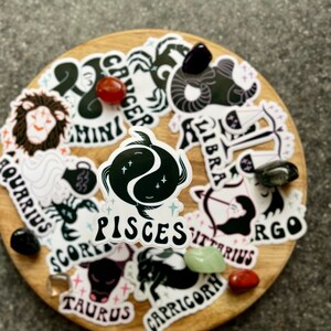 Pisces Sticker, Celestial Sticker, Zodiac Sticker, Astrology Sticker, Star Sign Sticker, Best Friend Gift, Witchy Sticker, Zodiac Sign