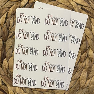 Do Not Bend Packing Stickers, Sticker Sheet, Fragile Stickers, Do Not Bend Sticker, Aesthetic Packaging, Bulk Shipping Labels