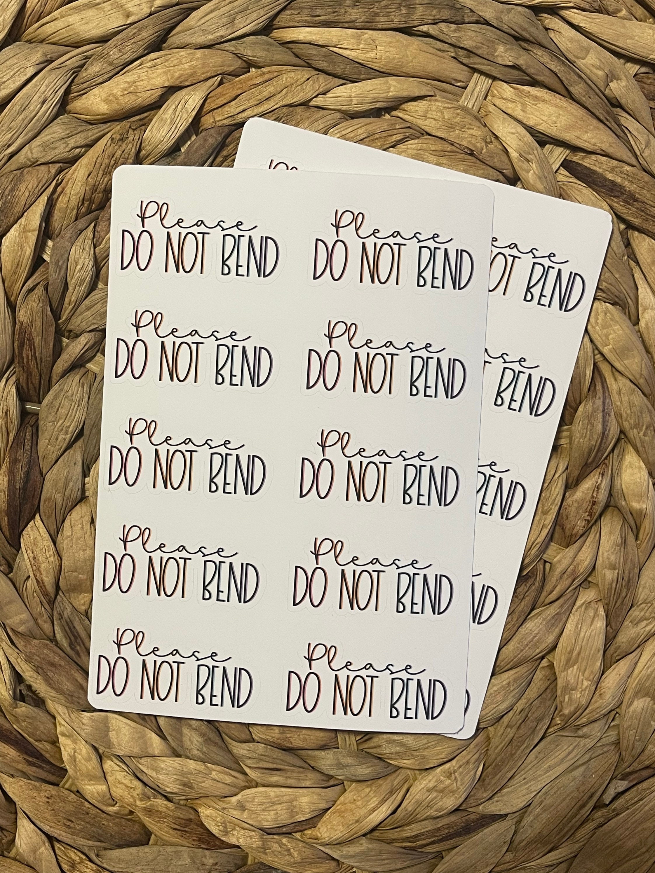 Do Not Bend Stickers, Water-resistant Packaging Labels, Set of 20 ...