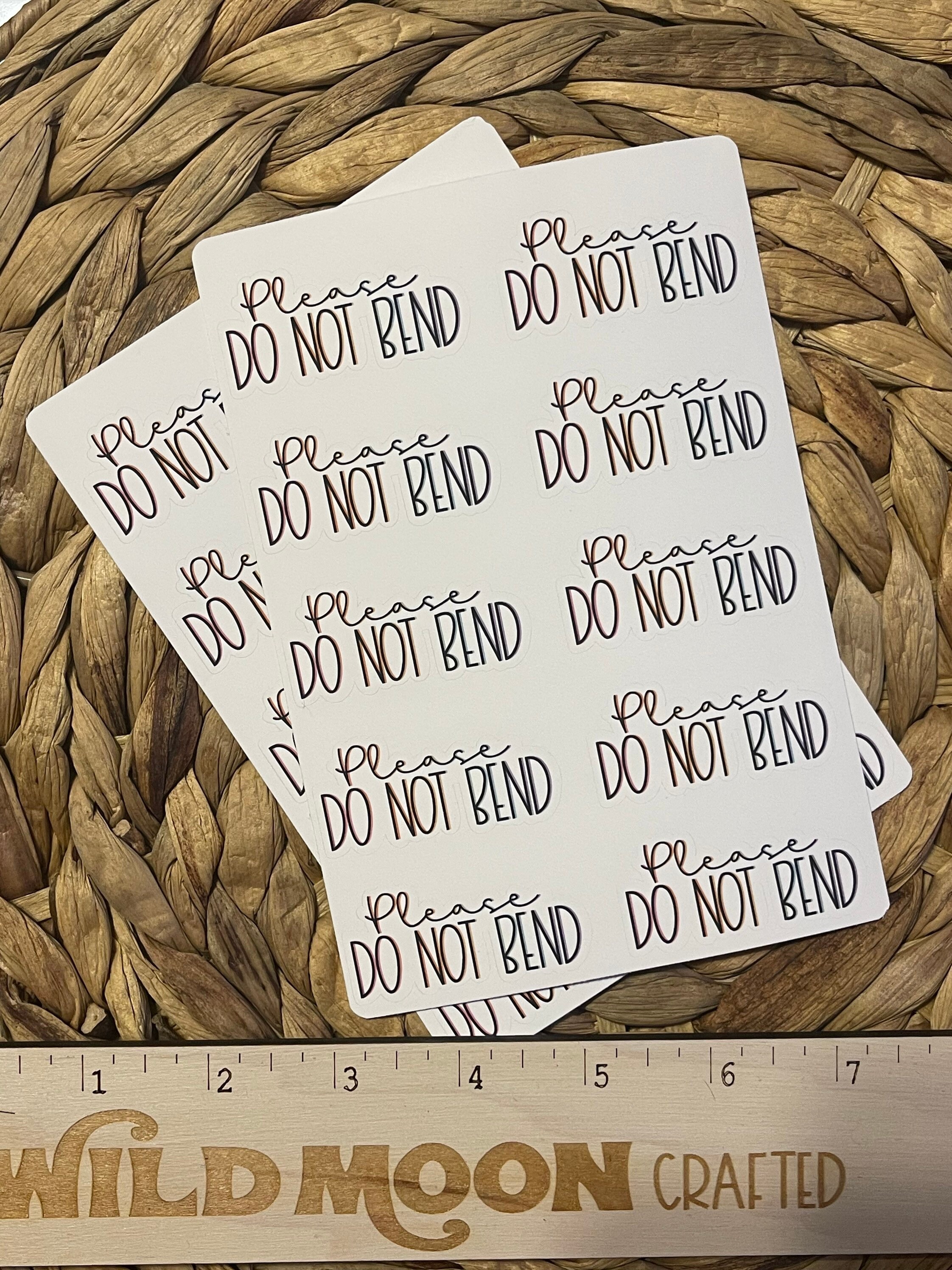 Sticker Not Do Not Bend Stickers, Water-resistant Packaging Labels, Set of 20 ...