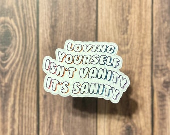 Self Love Vinyl Sticker, Mental Health Affirmation, BoPo