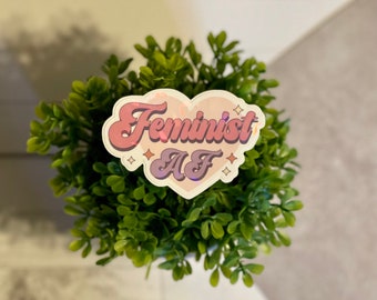 Pegatina holográfica AF feminista