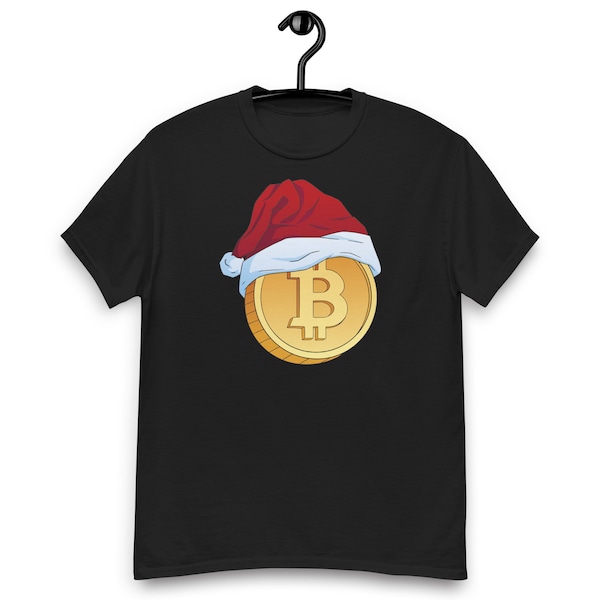 Santa Hat Bitcoin Crypto TSHIRT BTC - Payment Network And A New Kind Of Money. - Best Crypto Shirts - Cryptocurrency T-SHIRT Ethereum