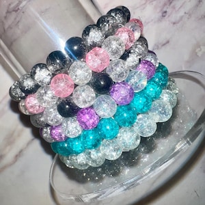 Crackle Glass Bracelet Set