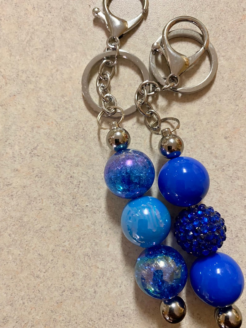Bubblegum Bead Keychain Etsy