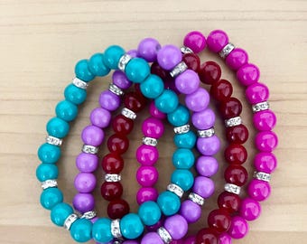 Conjunto de pulseras glamurosas
