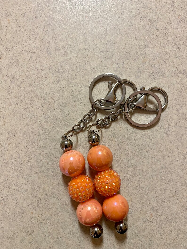 Bubblegum Bead Keychain Etsy