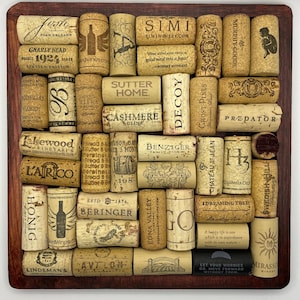Wine Cork Trivets | Cork Hot Pad | Home Decor | Wine Lover Gift | Party Decor | Bar Accessory | Wood Frame