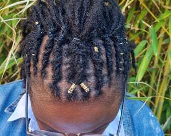 Lot of 200 gold or silver hair rings for dreadlocks – 6mm metal hair jewelry