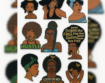 “Black Woman” Necklace – 9 Styles – 50cm Stainless Steel Chain & Enameled Zinc Alloy Pendant | Afro Gift | International Shipping