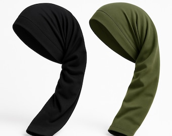 Open loc cap, 2 sides – multi-position – stretch (black or green) – lightweight 50g – Afrolocksshop