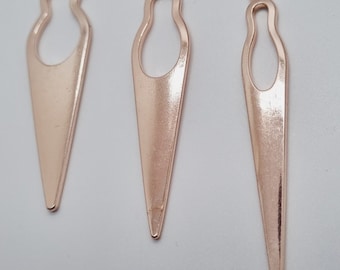 Set of 3 interlocking hooks – Special tools for dreadlocks/locks/microlocks – pink metal finish – maintenance & retightening