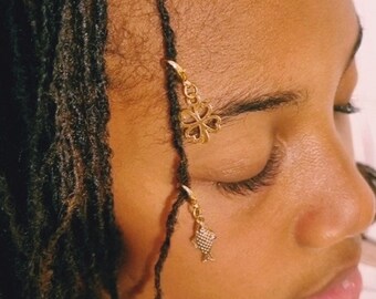 Set of 30 gold/silver lobster clasp pendants – hair charms for dreadlocks, braids & plaits – quick-release clips, reusable