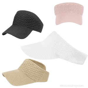 Visera unisex de algodón y poliéster – banda elástica para mechones, trenzas y moños – 3 colores – envío internacional DOM-TOM