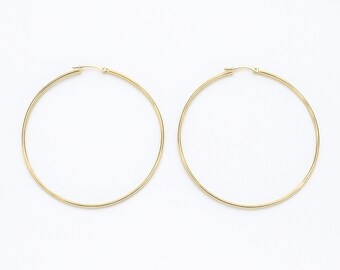 XXL hoop earrings 9 cm – Thick, premium quality gold plating – International delivery to French overseas territories