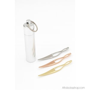 Lote “Lujo y Exclusivo”: 3 ganchos Microlock + caja de tornillos de acero inoxidable (plata, oro y oro rosa) – herramientas de precisión para cerraduras muy finas