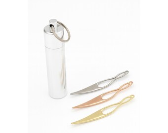 “Luxury & Rare” Lot: 3 Microlock hooks + stainless steel screw box (silver, gold, and rose gold) – precision tools for very fine locks