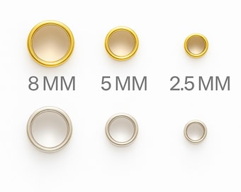 Premium rings for microlocks and Sisterlocks (20 pcs) – stainless steel & thick gold plating