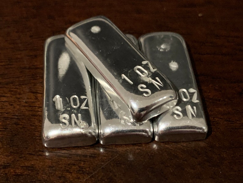 Tin ingots 1 Troy Oz Ingot 1 Oz Sn