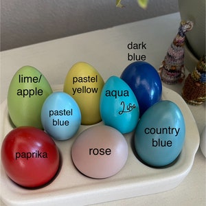 Solid Wood Engraved Easter Eggs Over 25 Colors Free shipping on orders of 35 or more Choose Font From List image 3