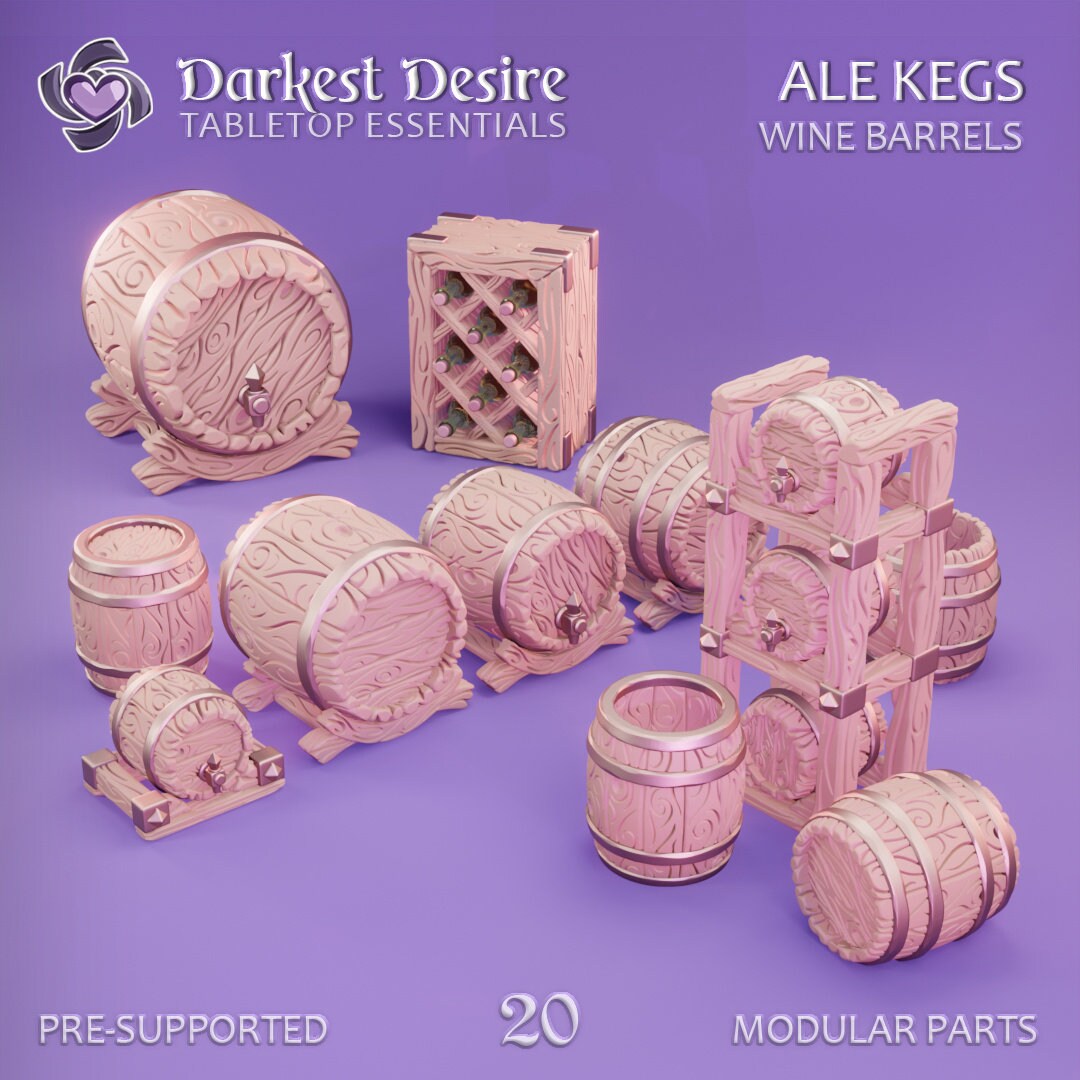 Tavern Set Bar Kegs Drinks Dnd Scenery Props Miniature Etsy Australia
