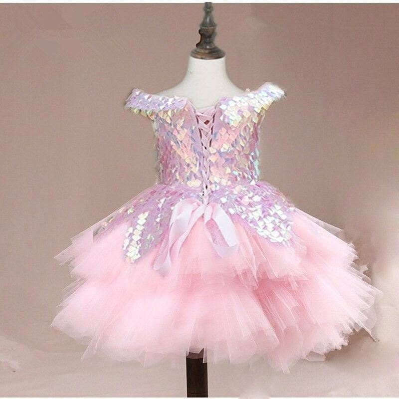 PINK BABY DRESS Sparkle Baby Dress Pink Lace Tutu Dress for - Etsy