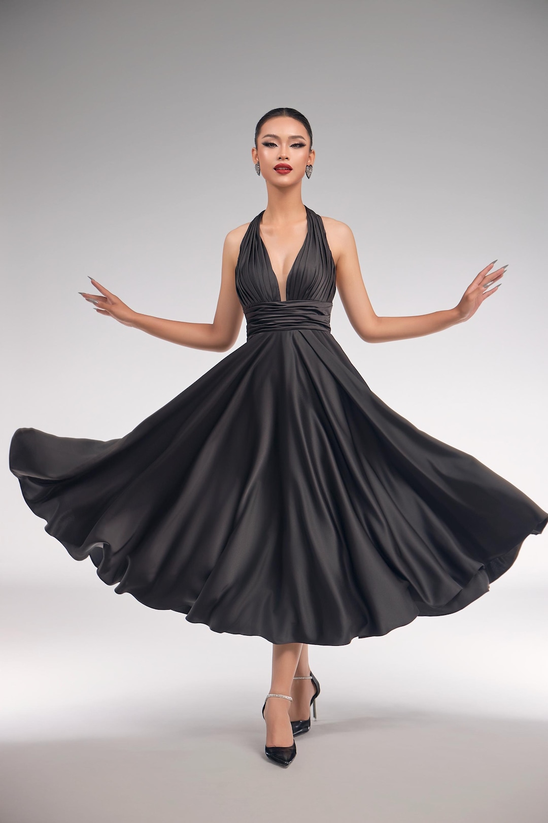 marilyn monroe homecoming dress Marilyn Monroe Inspired Red Velvet Evening Formal 1950s Dress  LausenCrafts