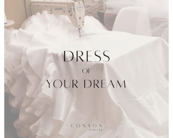 Vestido feito sob medida, design personalizado, vestido personalizado, vestido de noiva, tamanho personalizado, vestido dos seus sonhos