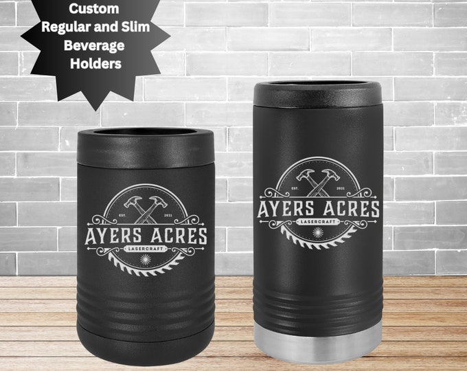 Beverage Holder, Custom Engraved koozie, Insulated koozie, Personalized beer holder, Promotional Gifts, Business Logo, beer Gifts, custom