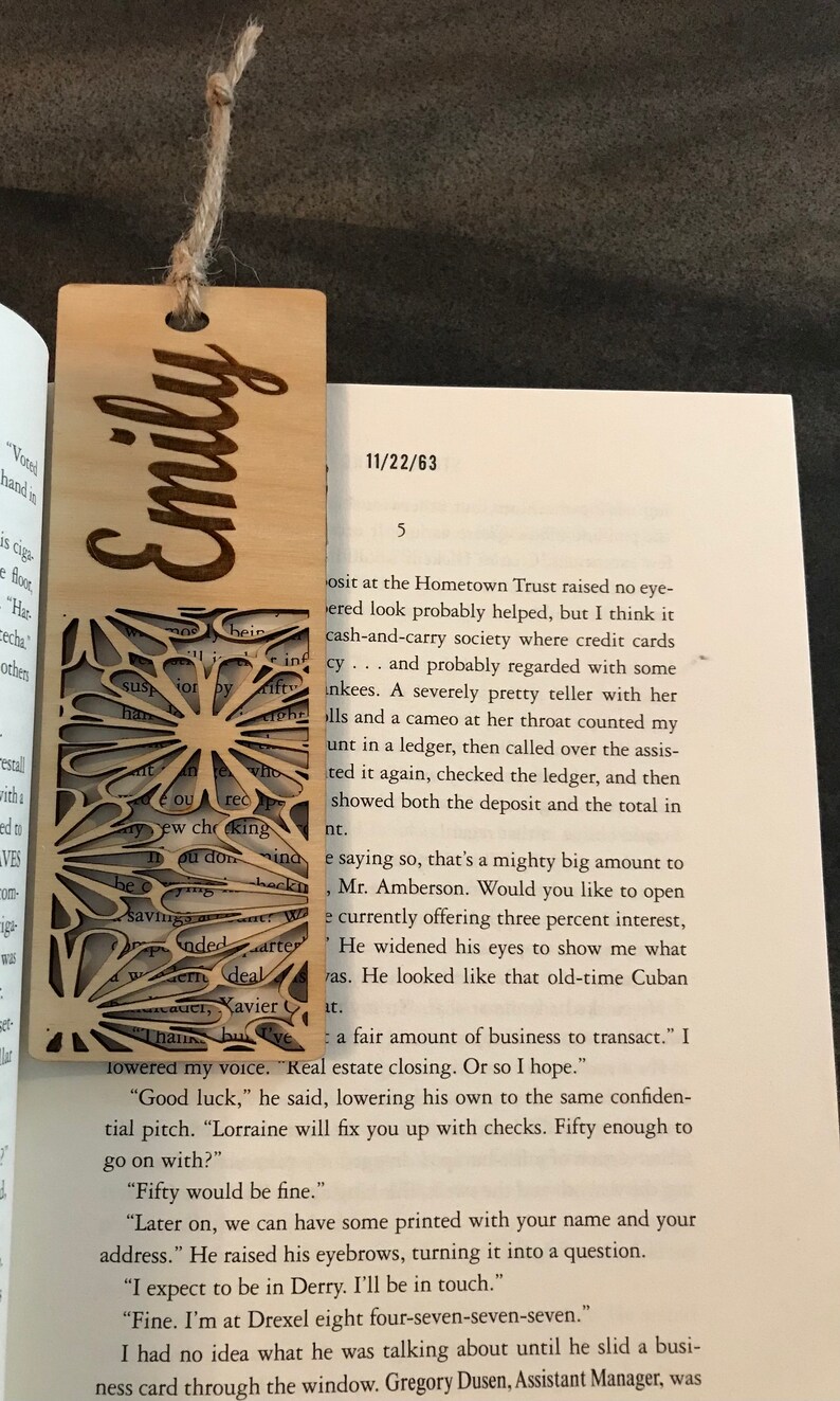 Personalized Custom Laser Cut Wooden Bookmarks Etsy