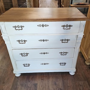 Antique chest of drawers sideboard cabinet shabby white